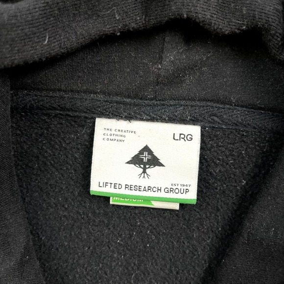 LRG Lifted Research Group Hoodie Sweatshirt Adult Medium Black Sandbar Skater - Picture 6 of 11